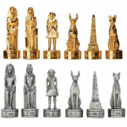 3" Egyptian Pewter Chess Pieces