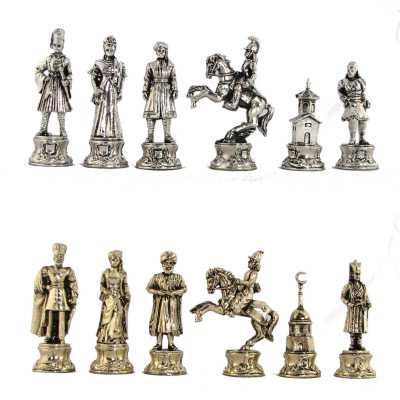 3" Ottomans and Greeks Metal Chess Pieces