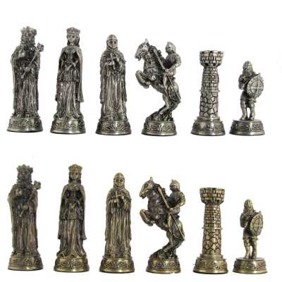 Pewter Medieval Chess Pieces
