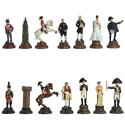 Battle of Waterloo Pewter Chess Pieces