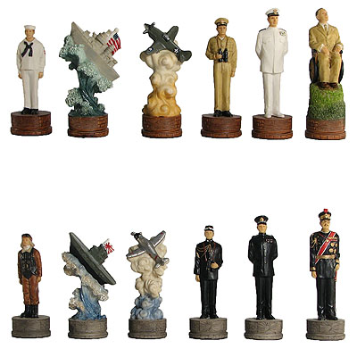 4" Pearl Harbor Hand Painted Polystone Pieces