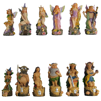 Elven Polystone Chess Pieces