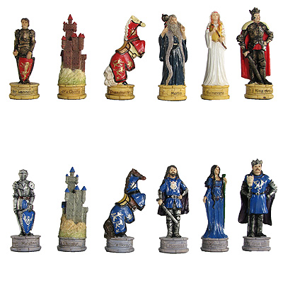 Legend of King Arthur Polystone Chess Pieces
