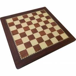 15 1/2" Basic Chess Board with Rounded Corners - Maple and Rosewood Finish