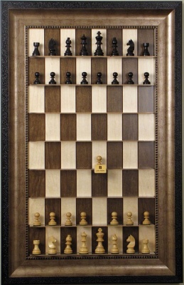 Straight Up Chess Board - Walnut Maple