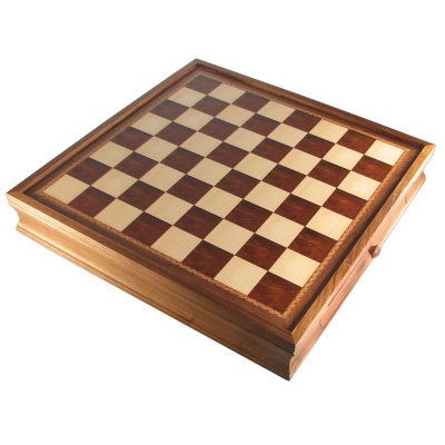19" Chess Board with Storage Drawers