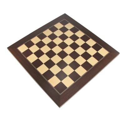 16" Mark of Westminster Chancellor Chess Board - Wengue and Maple with 1 1/2 Squares