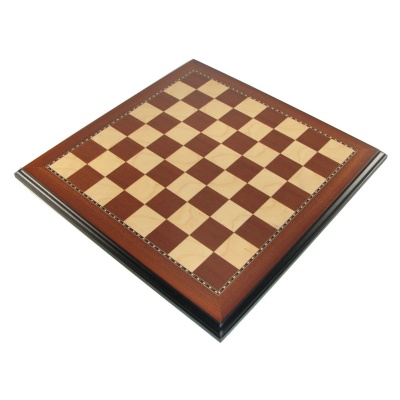 20" Mark of Westminster Presidential Chess Board - European Mahogany and Maple with 2 Squares