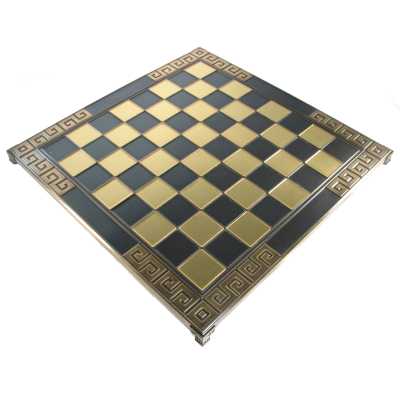 Greek Key Metal Board - Golden Brown