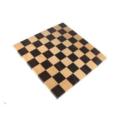 14" Exclusive Solid Wood Chess Board - Wengue and Maple with 1 3/4" Squares