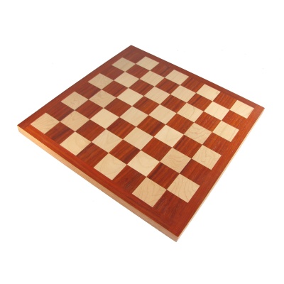 16 1/2" European Inlaid Chess Board - Padouk and Maple with 1 3/4" Squares