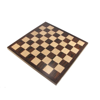 19 1/2" European Inlaid Chess Board - Wengue and Maple with 2 1/8" Squares