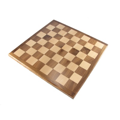 16 1/2" Imperial Chess Board - Walnut and Maple with 1 3/4" Squares