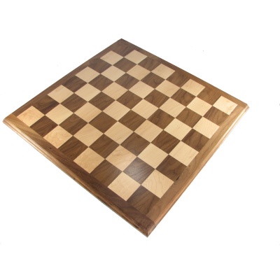19 1/2" Imperial Chess Board - Walnut and Maple with 2 1/8" Squares