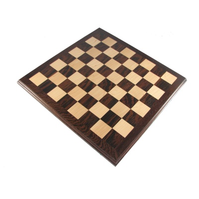 19 1/2" Large Imperial Chess Board - Wengue and Maple with 2 1/8" Squares