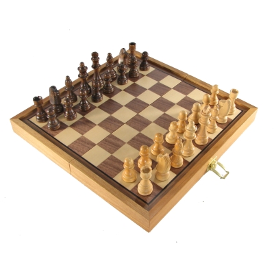 11 1/4" Magnetic Wooden Folding Chess Set