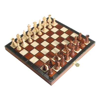9 1/8"  Mini Polish Folding Magnetic Chess Set