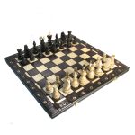21" Black Ambassador Chess Set