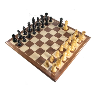 3 3/4" Mark of Westminster Ebonized French Staunton Chess Set