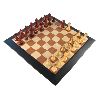 3" Mark of Westminster Luxe Imperator Crimson Rosewood Chess Set