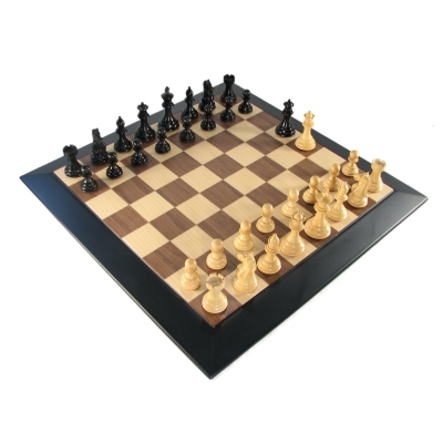 4" Mark of Westminster Luxe Imperator Ebony Chess Set