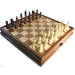 15" Deluxe Chess + Checkers Set w/ Storage