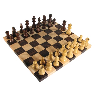 Cardinal Rosewood Tournament Premier Chess Set with Solid Wengue Board