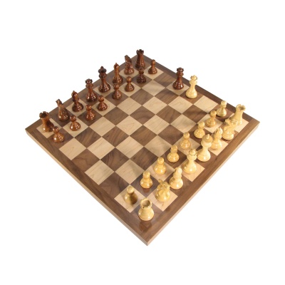 3" Honey Legionnaires Chess Set with Walnut Board