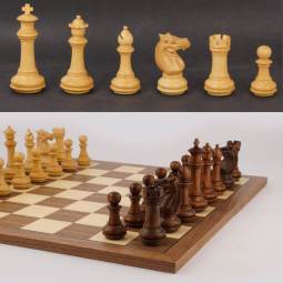 18" MoW Honey Rosewood Phalanx Executive Chess Set