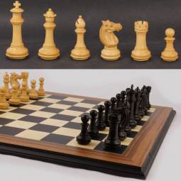 23" MoW Ebony Phalanx Presidential Chess Set