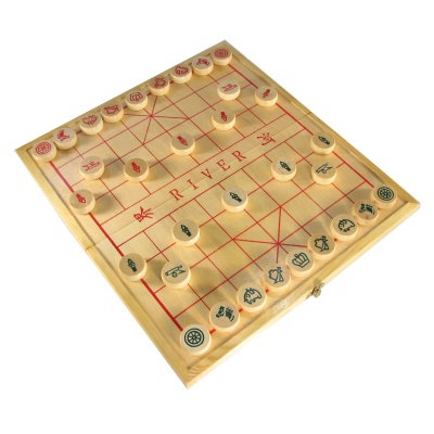 Large Solid Wood Folding Chinese Chess Set / Xiangqi Set