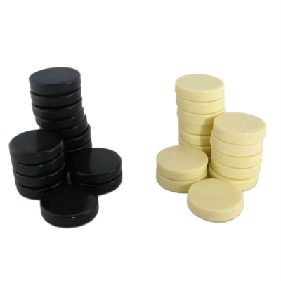 1 5/8" Black Backgammon Checkers