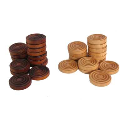 1 1/4" Wood Backgammon Checkers