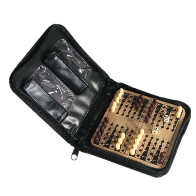 Travel Wallet Backgammon Set