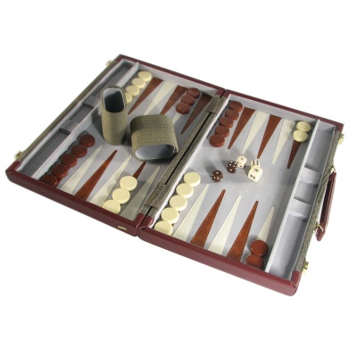 15'' Lizard Style Attache Backgammon Set