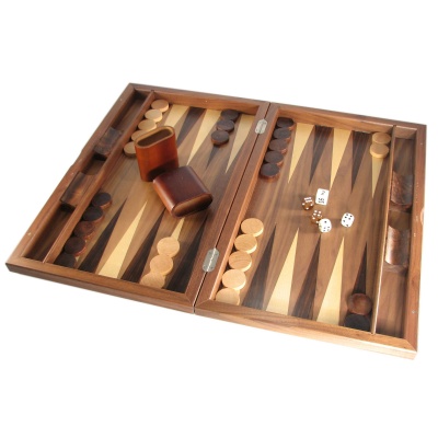 Deluxe Walnut Backgammon Set