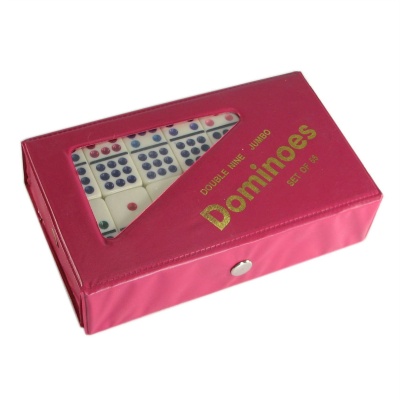 Standard Double Nine Dominoes with Colored Dots