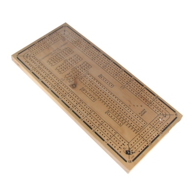Large Natural 3-Track Cribbage Board