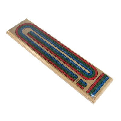 Color 3-Track Cribbage Board