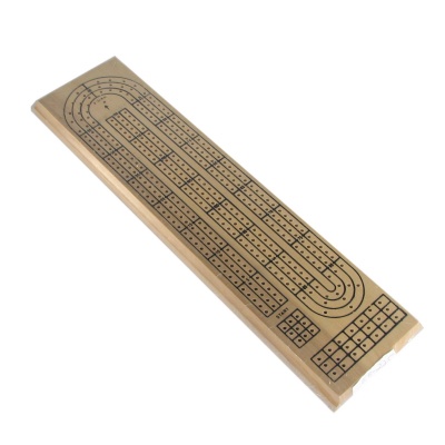 Natural 3-Track Cribbage Board