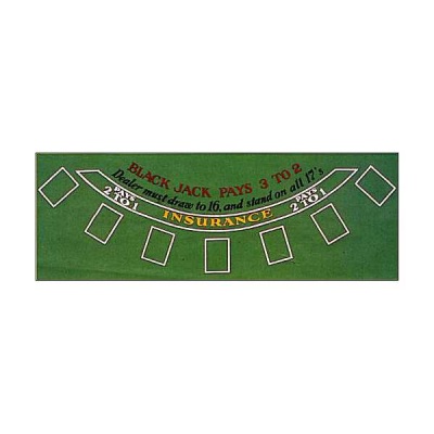 36'' x 24'' Blackjack Felt Layout