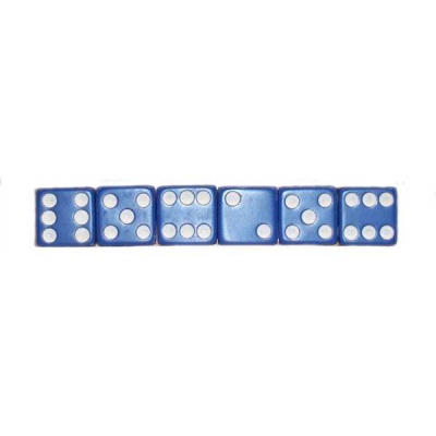 Set of Five Blue Dice - Standard Size