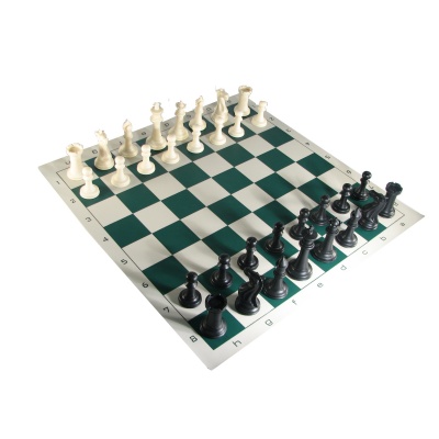 Black & Ivory Masters Combination Chess Set