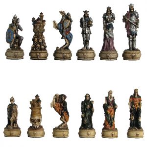 skeletal warrior horror chess set