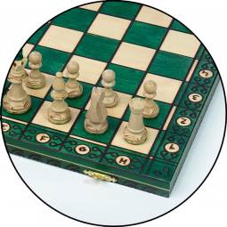 21" Green Polish Ambassador Chess Set