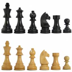 3 3/4" MoW Classics Ebonized Executive German Staunton Chess Pieces