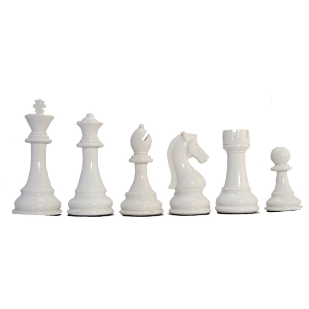 4 1/4 Ultraweight Black and White Resin Staunton Chess Pieces