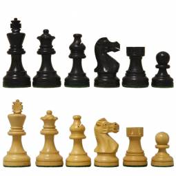 4" Ebonized American Style Staunton Chess Pieces