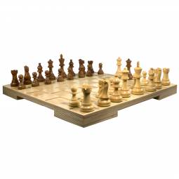 18 1/2" Honey Rosewood American Style Staunton Contemporary Chess Set