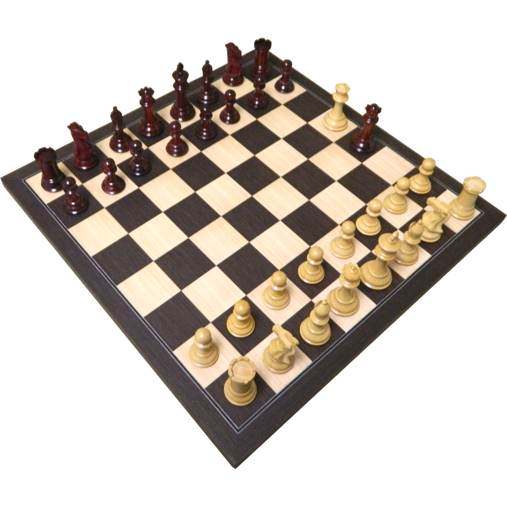 16" Mark of Westminster Crimson Rosewood Legionnaires Executive Chess Set
